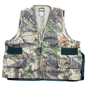 Vintage SafTbak Realtree Camo Duck Hunting Vest Size XXL  Chore Pocket Cargo